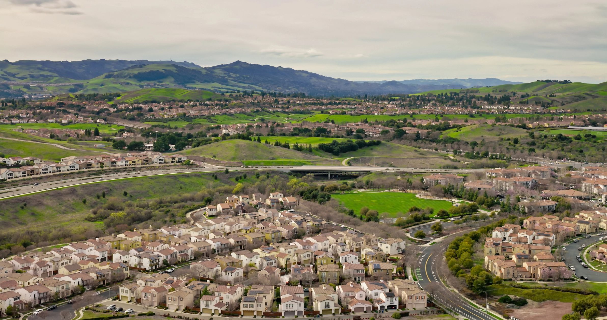 Aerial property view representing due diligence and site review